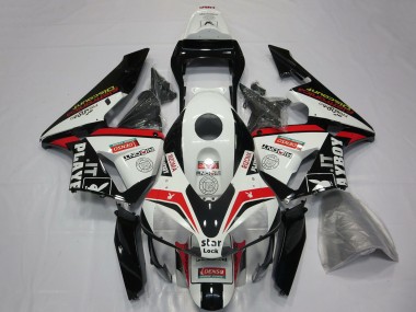 Custom 2003-2004 Honda CBR600RR Motorcycle Fairings - White Red Glossy Black Playboy