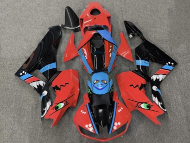 Custom 2013-2023 Honda CBR600RR Motorcycle Fairings - Red Blue Glossy Black Shark
