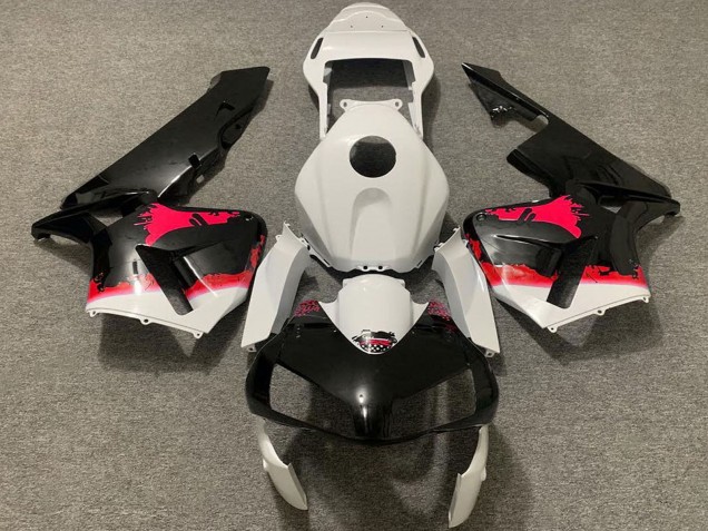2003-2004 Honda CBR600RR Motorcycle Fairings - Red Glossy Black Splatter