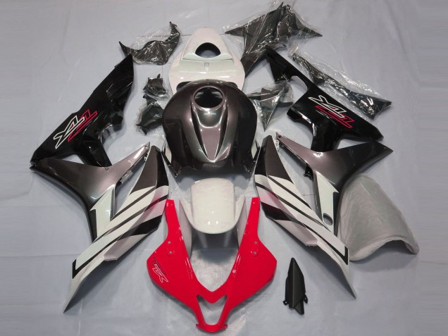 2007-2008 Honda CBR600RR Motorcycle Fairings - White Red Grey Glossy Black