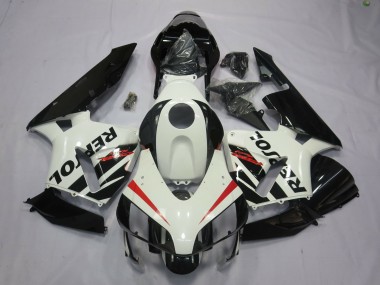 Custom 2003-2004 Honda CBR600RR Motorcycle Fairings - White Red Glossy Black Repsol OEM Style