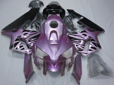Custom 2005-2006 Honda CBR600RR Motorcycle Fairings - Rose Purple Flame