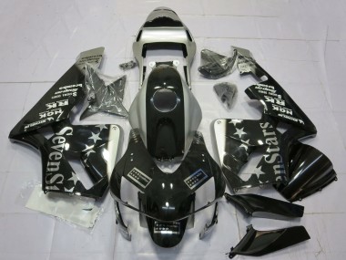 Custom 2003-2004 Honda CBR600RR Motorcycle Fairings - Silver Glossy Black SevenStars