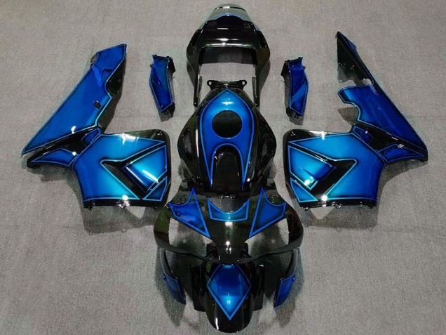 2003-2004 Honda CBR600RR Motorcycle Fairings - Blue Glossy Black