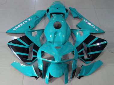 Custom 2005-2006 Honda CBR600RR Motorcycle Fairings - Teal OEM Style