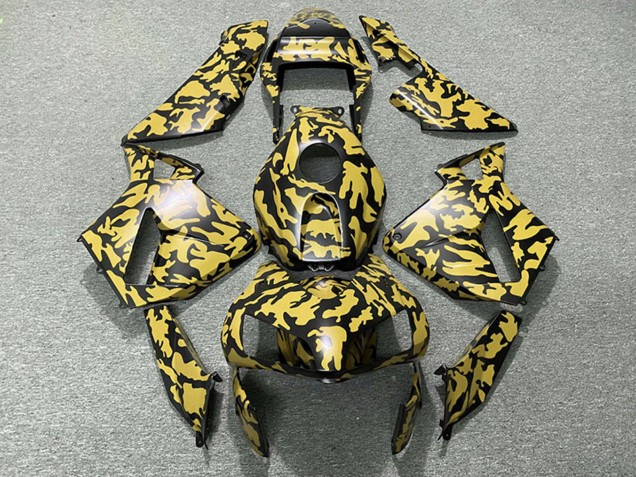 2003-2004 Honda CBR600RR Motorcycle Fairings - Yellow Black Camouflage