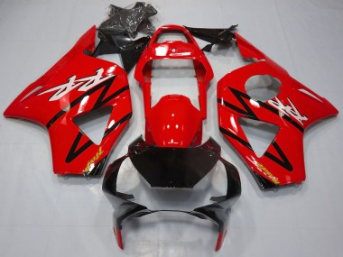 Custom 2002-2003 Honda CBR954RR Motorcycle Fairings - Red Glossy Black