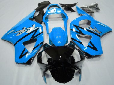 Custom 2002-2003 Honda CBR954RR Motorcycle Fairings - Light Blue Glossy Black CBR Style