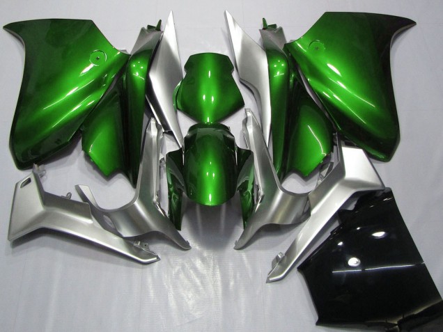 2010-2014 Honda VFR 1200 Motorcycle Fairings - Silver Green