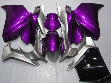 Custom 2010-2014 Honda VFR 1200 Motorcycle Fairings - Silver Purple