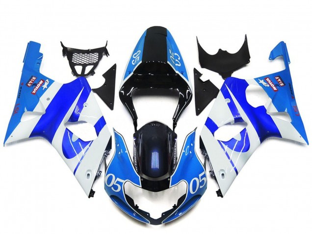 2000-2002 Suzuki GSXR 1000 Motorcycle Fairings - Blue White Black 05