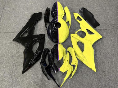 Custom 2005-2006 Suzuki GSXR 1000 Motorcycle Fairings - Glossy Black and Yellow