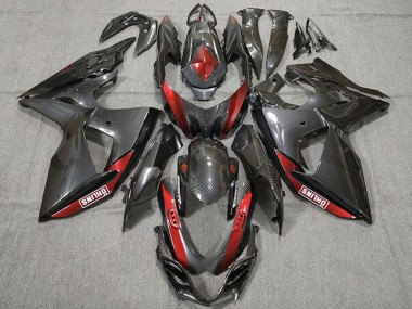 Custom 2009-2016 Suzuki GSXR 1000 Motorcycle Fairings - Carbon Fiber Red