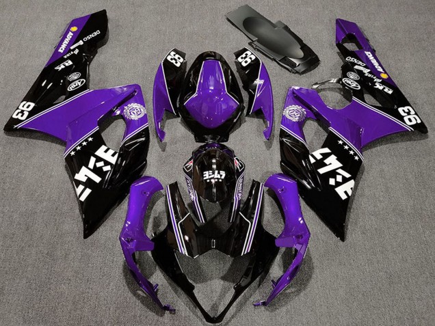 2005-2006 Suzuki GSXR 1000 Motorcycle Fairings - Purple Glossy Black White