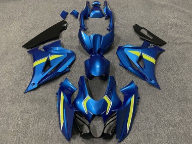 Custom 2017-2024 Suzuki GSXR 1000 Motorcycle Fairings - Blue Yellow Style
