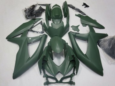 Custom 2008-2010 Suzuki GSXR 600 / GSXR 750 Motorcycle Fairings - Army Green