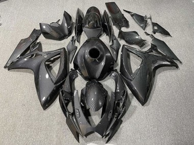 Custom 2006-2007 Suzuki GSXR 600 / GSXR 750 Motorcycle Fairings - Black Carbon Fiber Style