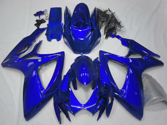 2006-2007 Suzuki GSXR 600 / GSXR 750 Motorcycle Fairings - Glossy Blue Plain