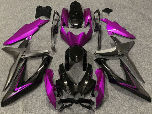 2008-2010 Suzuki GSXR 600 / GSXR 750 Motorcycle Fairings - Pink Glossy Black Matte Black