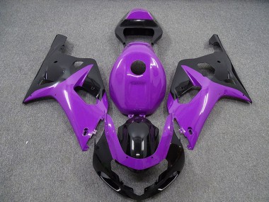 Custom 2001-2003 Suzuki GSXR 600 / GSXR 750 Motorcycle Fairings - Purple Glossy Black
