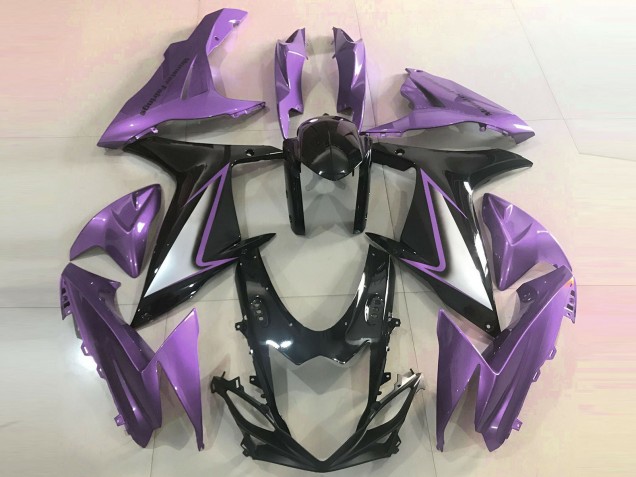 2011-2024 Suzuki GSXR 600 / GSXR 750 Motorcycle Fairings - Purple Glossy Black