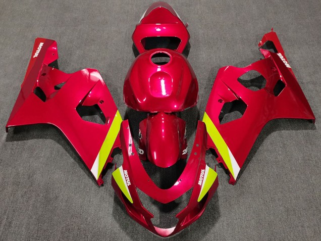 2004-2005 Suzuki GSXR 600 / GSXR 750 Motorcycle Fairings - Red Yellow White