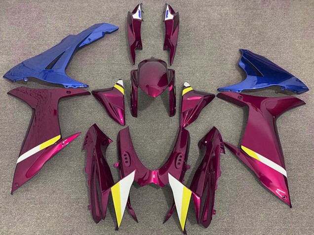 2011-2024 Suzuki GSXR 600 / GSXR 750 Motorcycle Fairings - Purple Blue White Yellow