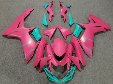 Custom 2011-2024 Suzuki GSXR 600 / GSXR 750 Motorcycle Fairings - Pink Teal