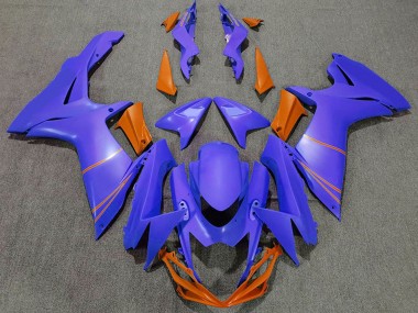 Custom 2011-2024 Suzuki GSXR 600 / GSXR 750 Motorcycle Fairings - Ocean Blue Orange
