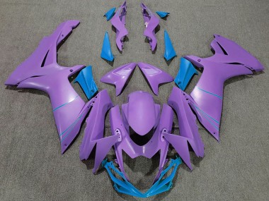 Custom 2011-2024 Suzuki GSXR 600 / GSXR 750 Motorcycle Fairings - Purple Light Blue