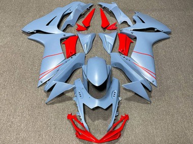 Custom 2011-2024 Suzuki GSXR 600 / GSXR 750 Motorcycle Fairings - Matte Sky Blue Red