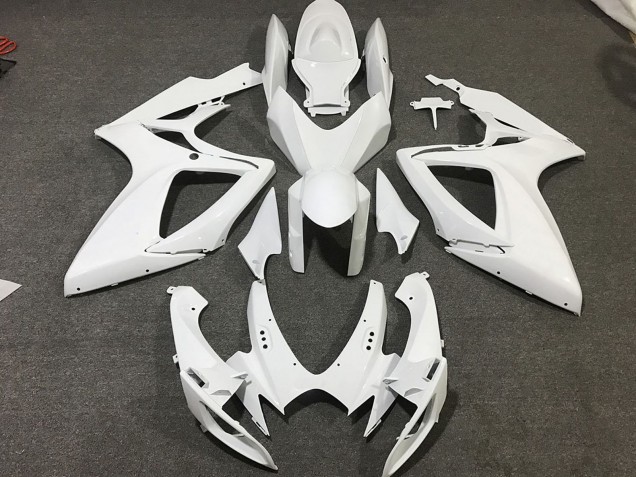 2006-2007 Suzuki GSXR 600 / GSXR 750 Motorcycle Fairings - White