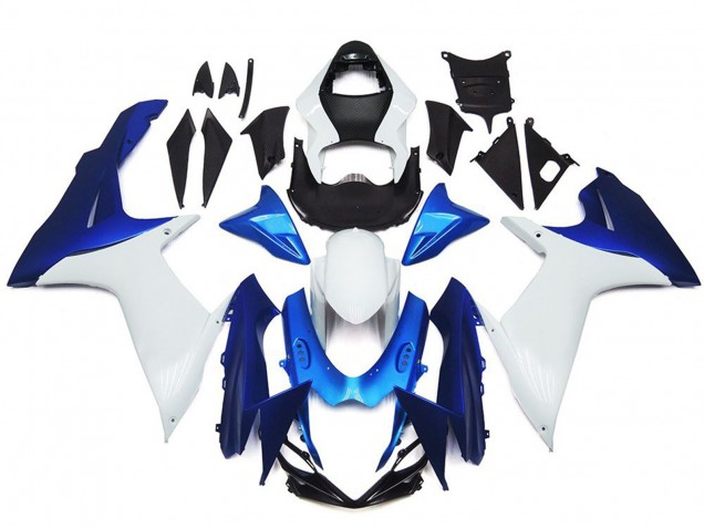 2011-2024 Suzuki GSXR 600 / GSXR 750 Motorcycle Fairings - White Blue