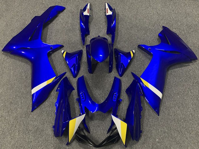 2011-2024 Suzuki GSXR 600 / GSXR 750 Abs Motorcycle Fairings - Blue White Yellow