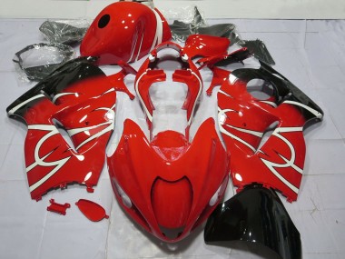 Custom 1996-2007 Suzuki GSXR 1300 Motorcycle Fairings - Red White Black