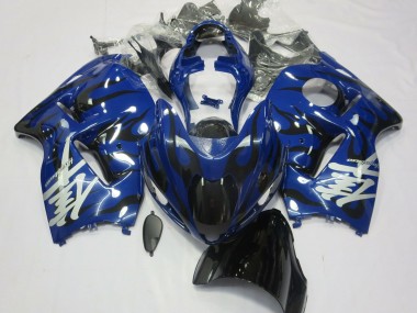 Custom 1996-2007 Suzuki GSXR 1300 Motorcycle Fairings - Deep Blue