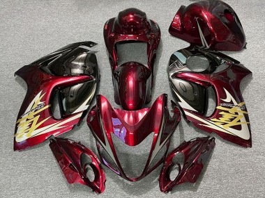 Custom 2008-2020 Suzuki GSXR 1300 Motorcycle Fairings - Deep Red Gold