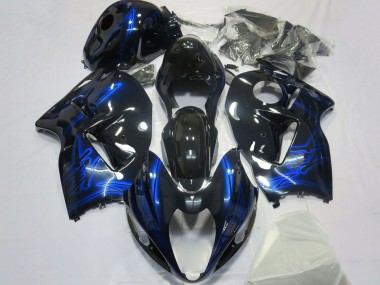 Custom 1996-2007 Suzuki GSXR 1300 Motorcycle Fairings - Electric Blue