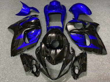 Custom 2008-2020 Suzuki GSXR 1300 Motorcycle Fairings - Glossy Black and Deep Blue