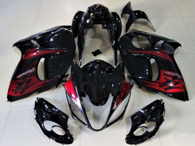 Custom 2008-2020 Suzuki GSXR 1300 Motorcycle Fairings - Glossy Black Candy Red