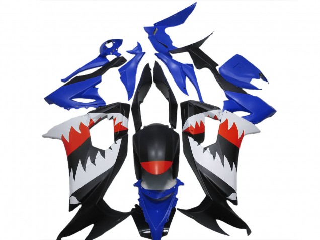 2008-2010 Kawasaki ZX10R Motorcycle Fairings - Blue Black White Red Shark