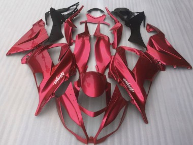 Custom 2016-2020 Kawasaki ZX10R Motorcycle Fairings - Glossy Candy Red