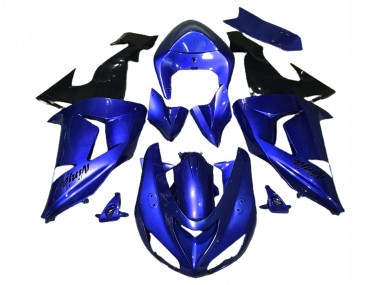 Custom 2006-2007 Kawasaki ZX10R Motorcycle Fairings - Blue Black