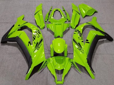 Custom 2011-2015 Kawasaki ZX10R Motorcycle Fairings - Green Matte Black