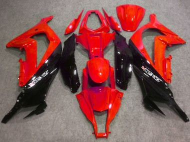Custom 2016-2020 Kawasaki ZX10R Abs Motorcycle Fairings - Red Glossy Black