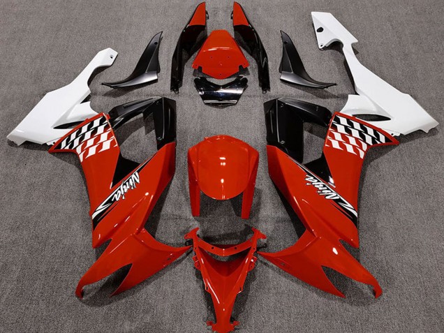 2008-2010 Kawasaki ZX10R Motorcycle Fairings - White Red Black