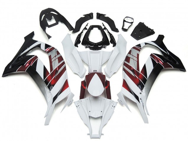 2016-2020 Kawasaki ZX10R Motorcycle Fairings - White Red Black