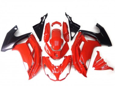 Custom 2009-2011 Kawasaki Ninja ER6F Motorcycle Fairings - Red Black