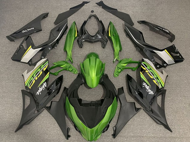 2018-2024 Kawasaki Ninja 400 Motorcycle Fairings - Green Black Gold OEM Style