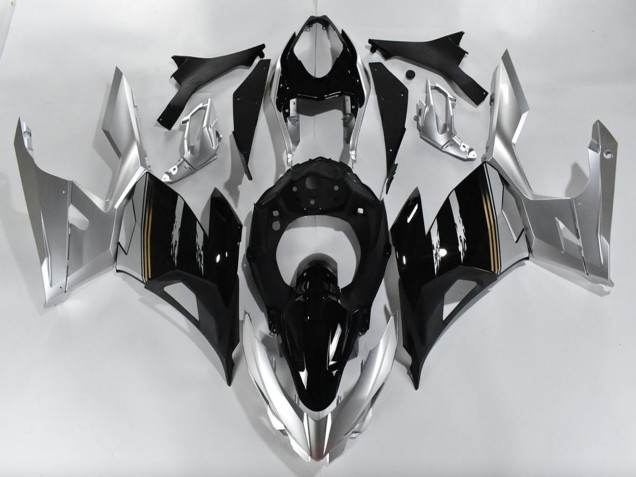 2018-2024 Kawasaki Ninja 400 Motorcycle Fairings - Silver Glossy Black